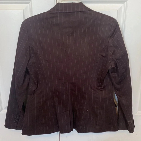 Worthington brown pinstripe blazer size medium business casual - Picture 4 of 8